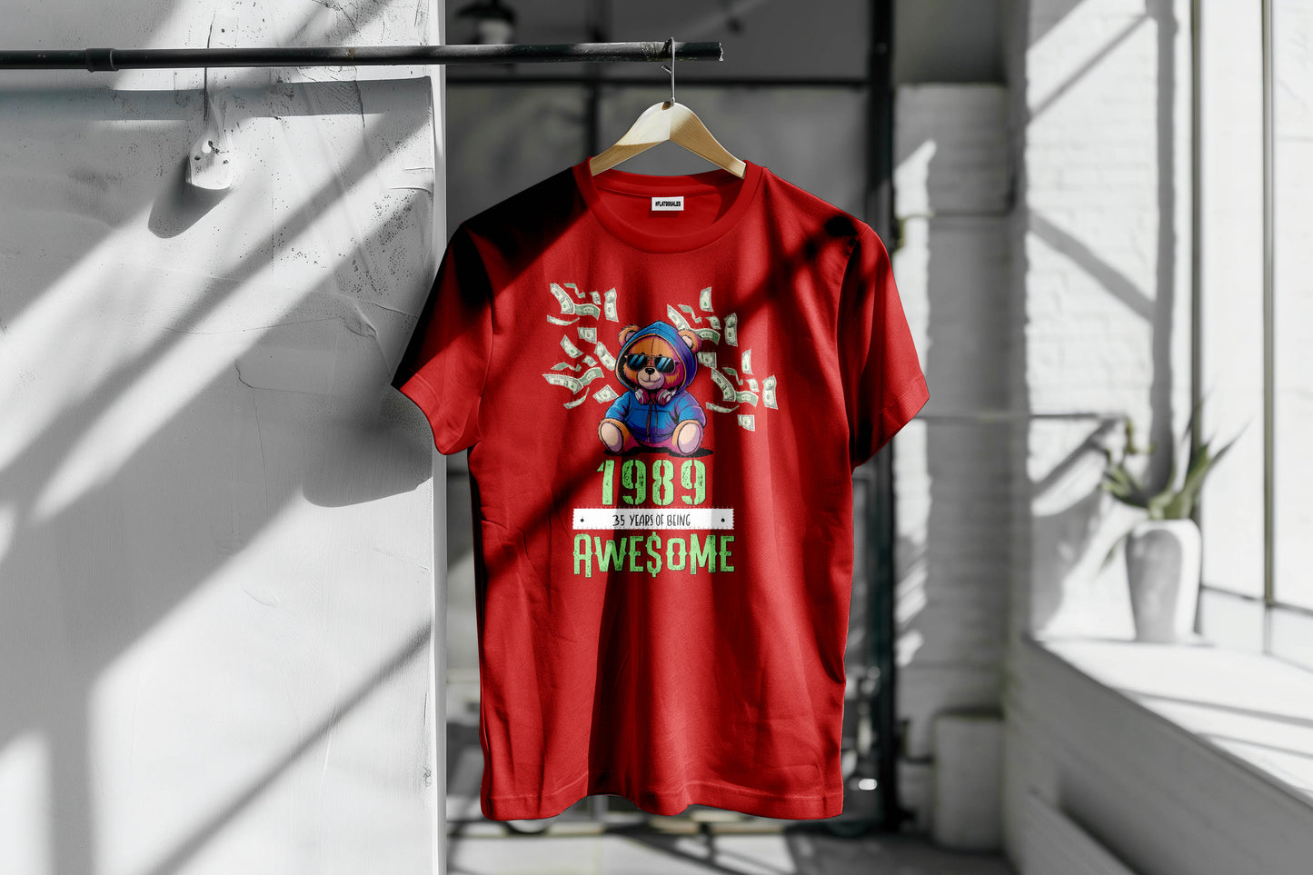 Born in 1989 – 35 Years of Awesome | Oversized Classic T-Shirt | FontFusion