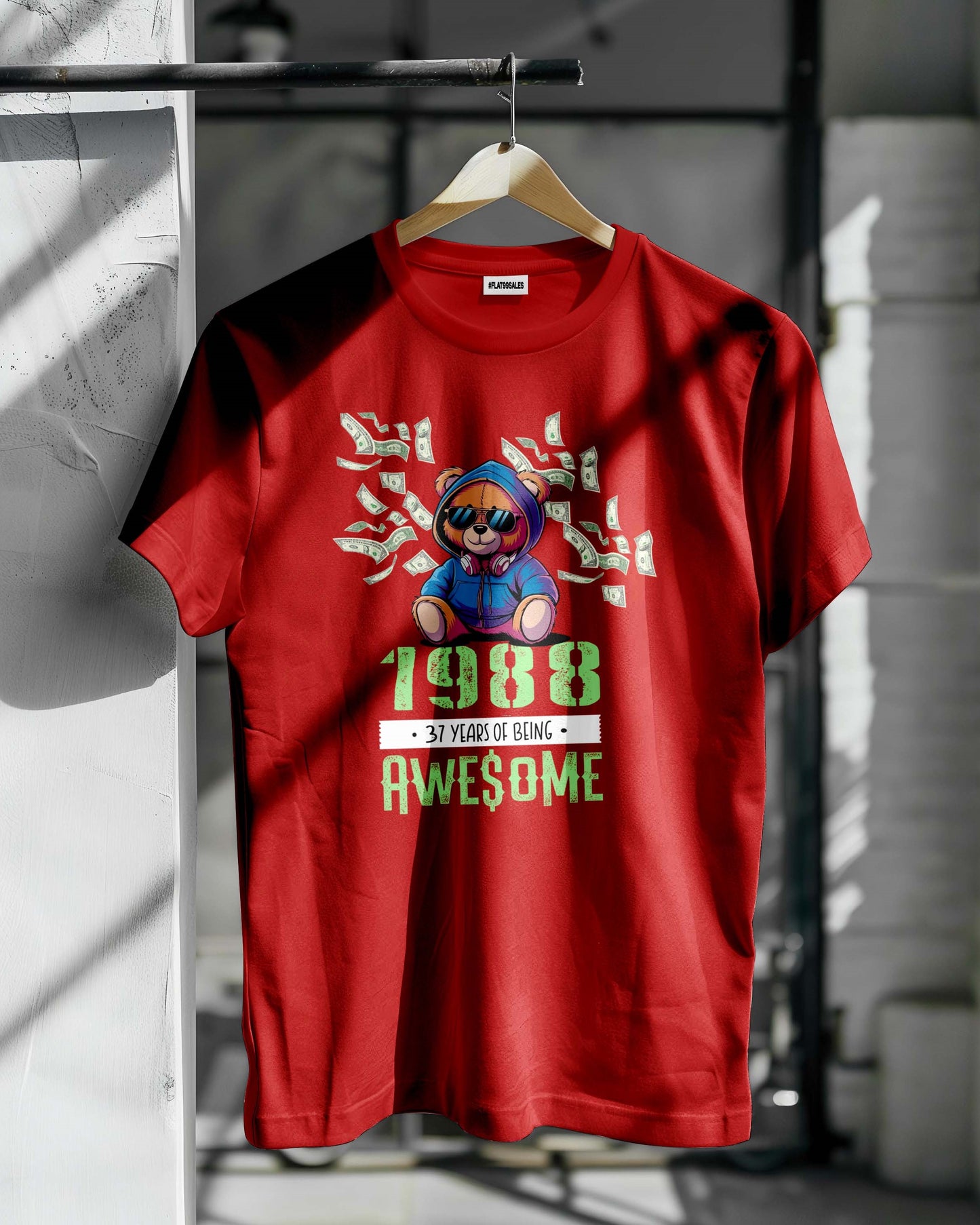 Born in 1988 – 37 Years of Awesome | Oversized Classic T-Shirt | FontFusion