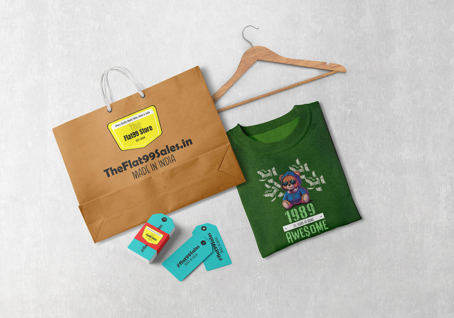 Born in 1989 – 35 Years of Awesome | Oversized Classic T-Shirt | FontFusion