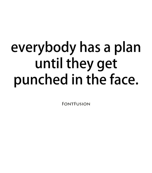 Round Neck Half Sleeve Cotton T-shirt | FontFusion | Punched in The Face