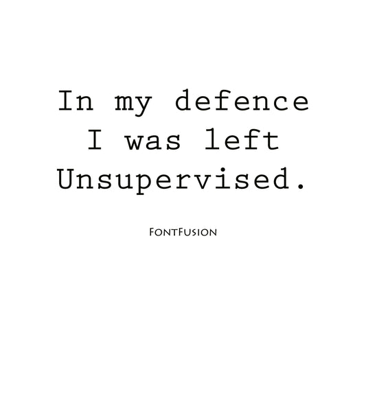 Round Neck Half Sleeve Cotton T-shirt | FontFusion | Unsupervised