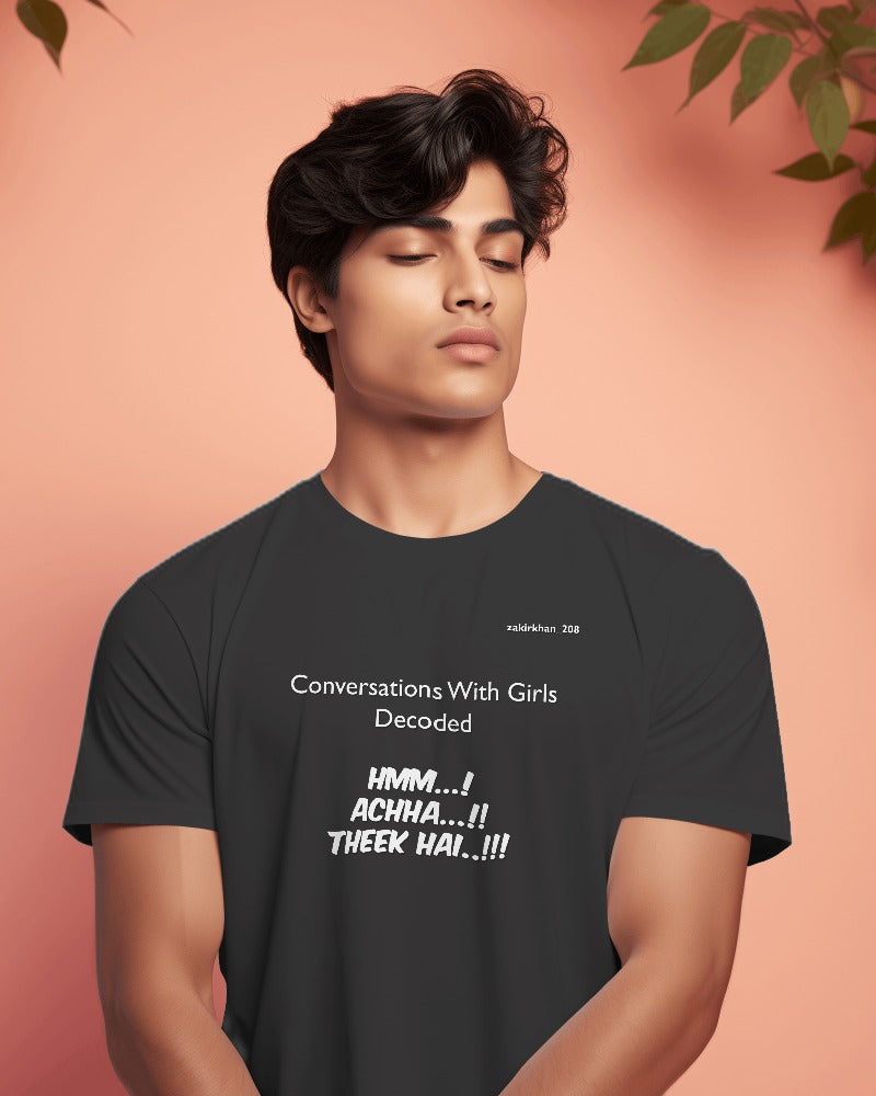 Round Neck Half Sleeve Cotton T-shirt | Cinephiles | Zakirism | Decoding Convo with Girls